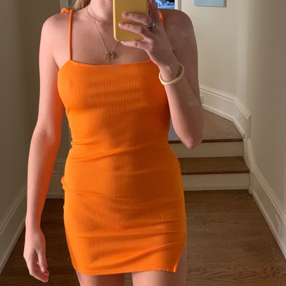 Urban Outfitters orange mini dress